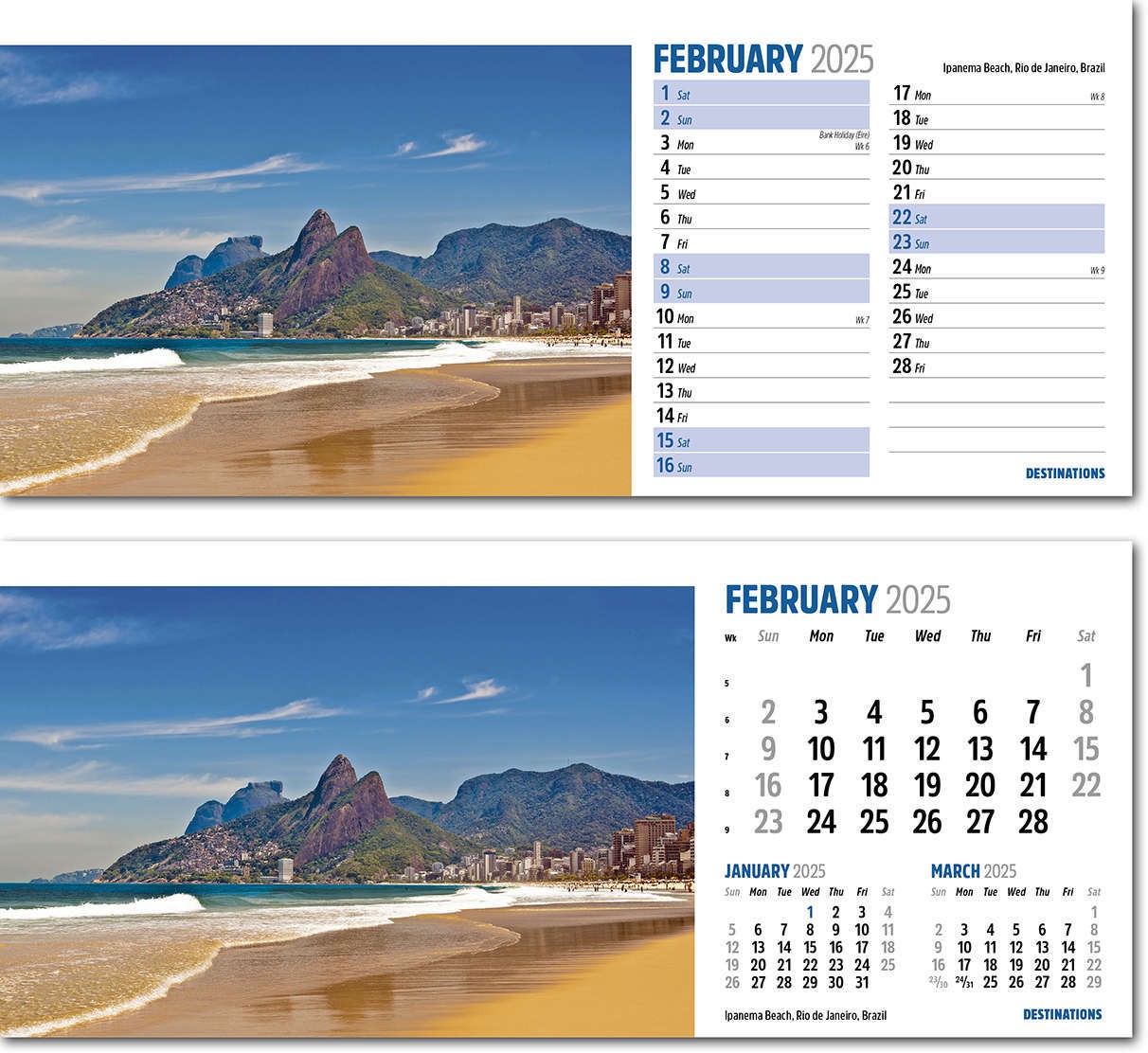 Destinations Desk Calendar