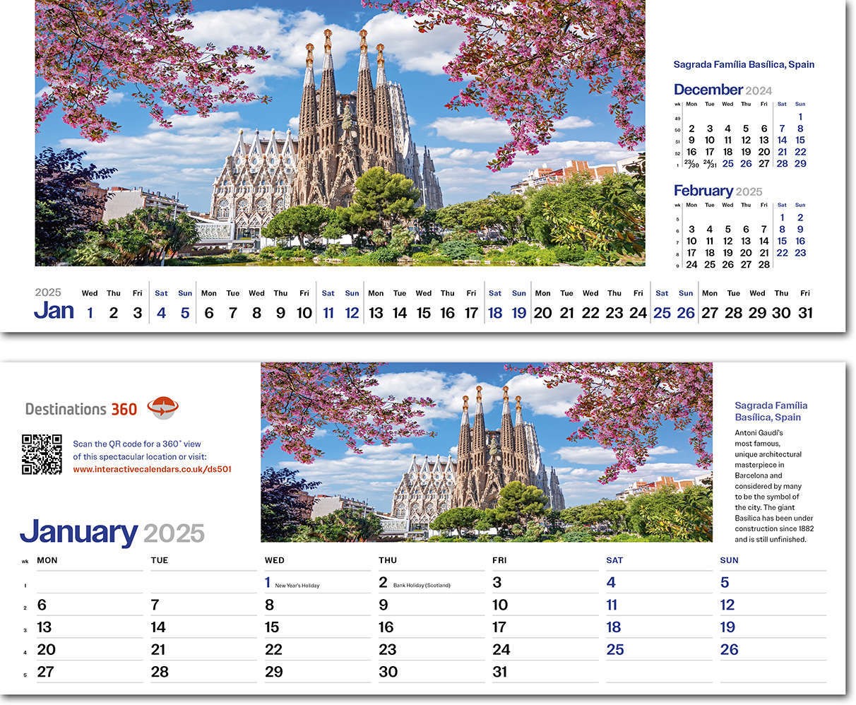 Destinations360 Task Station Desk Calendar