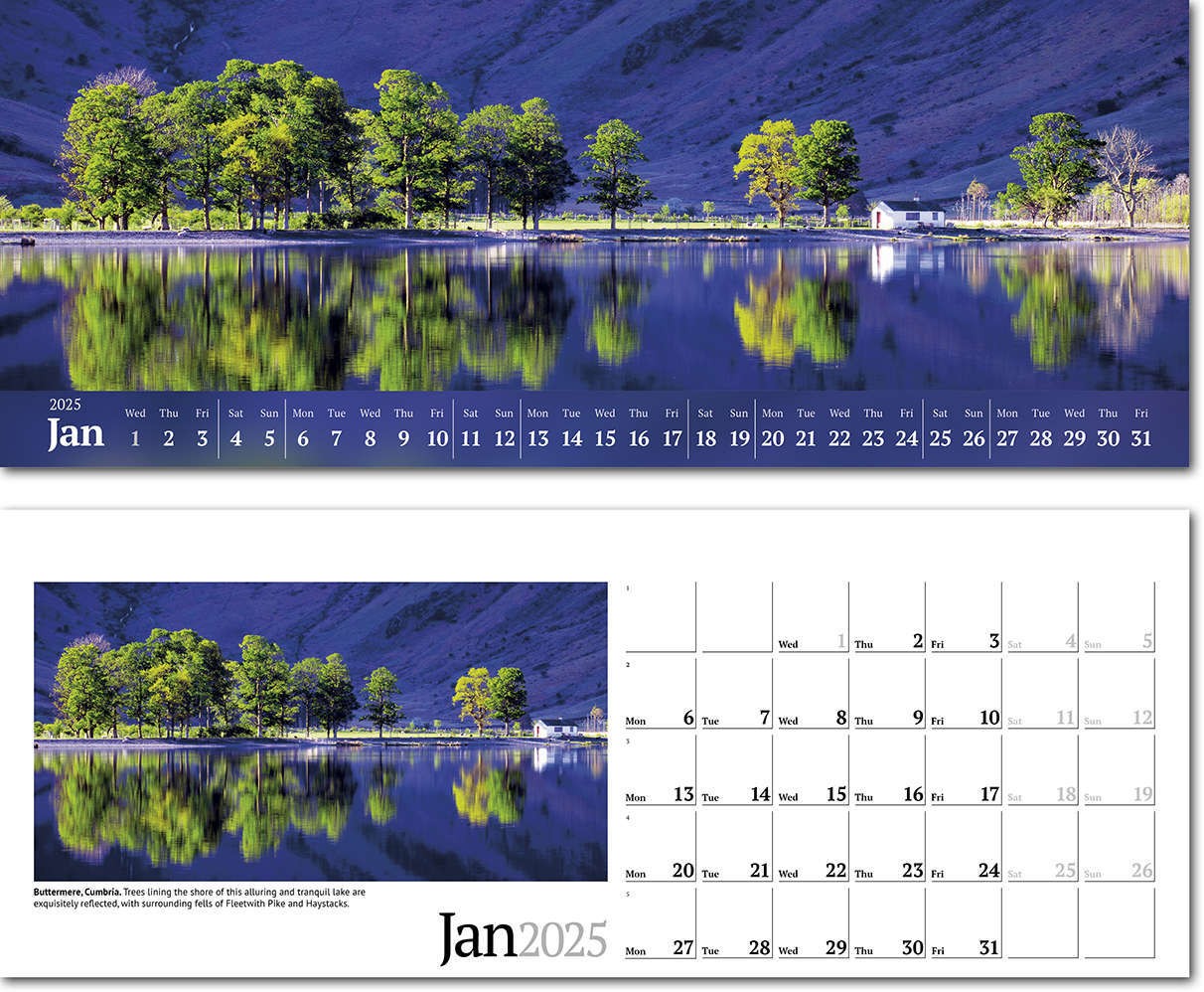 Wild Britain Premium Lined Easel Desk Calendar