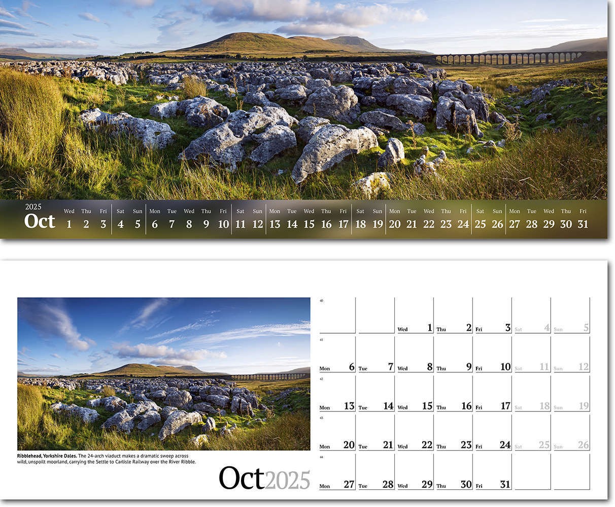 Wild Britain Premium Lined Easel Desk Calendar