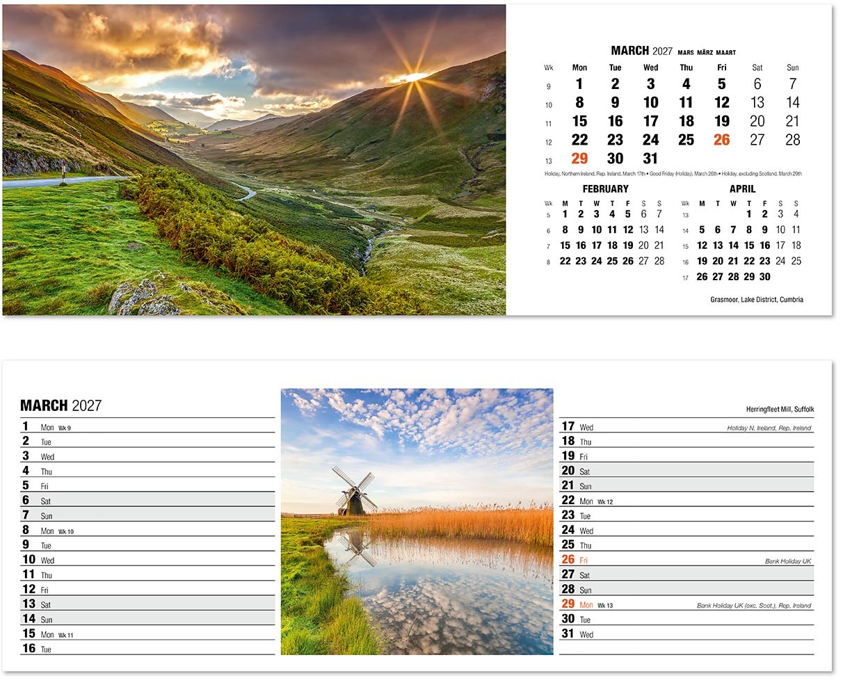 Britain in View Desk Calendar