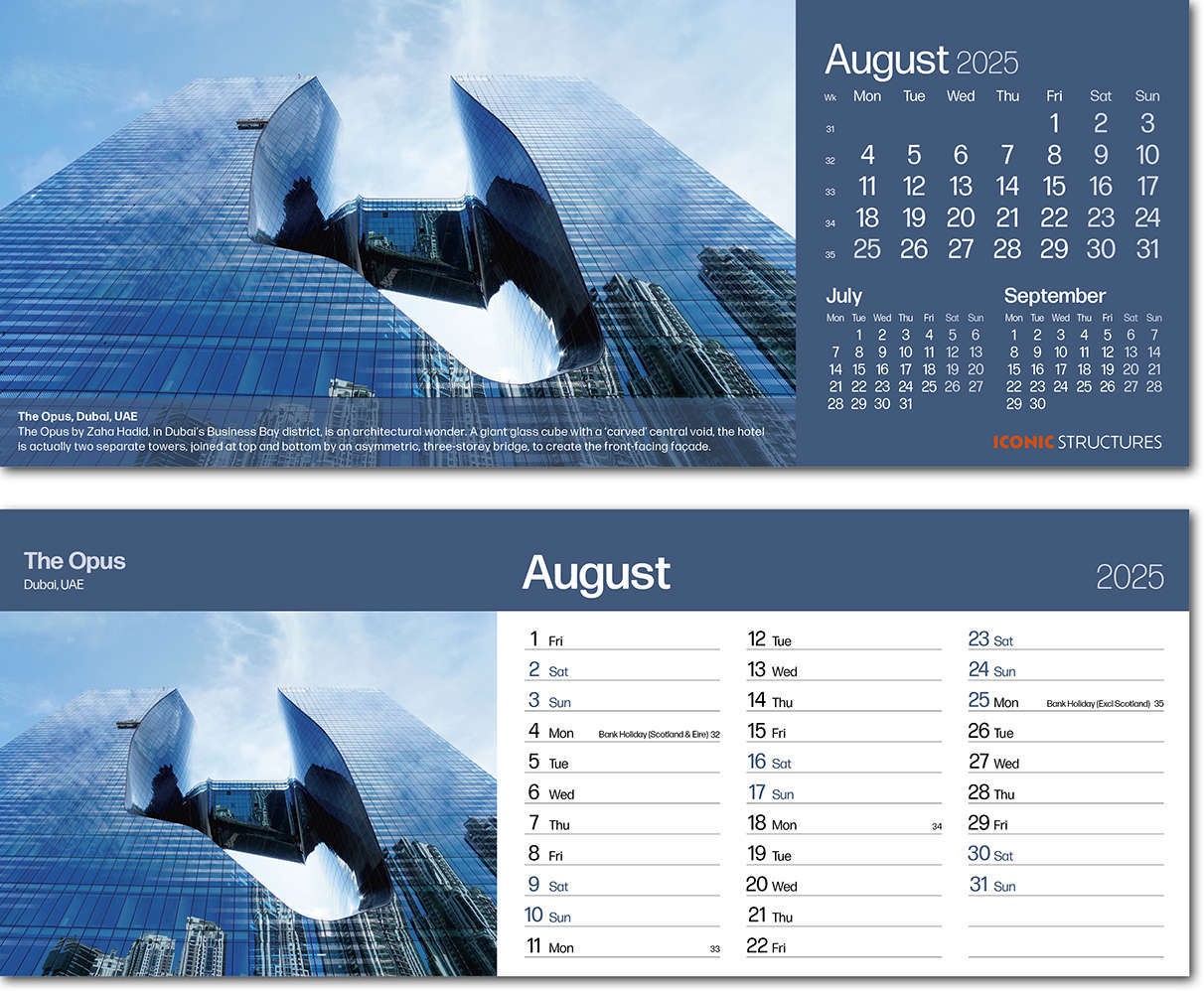 Iconic Structures Desk Calendar