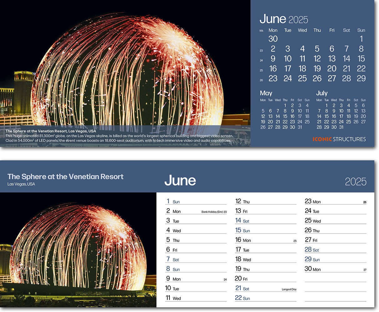 Iconic Structures Desk Calendar