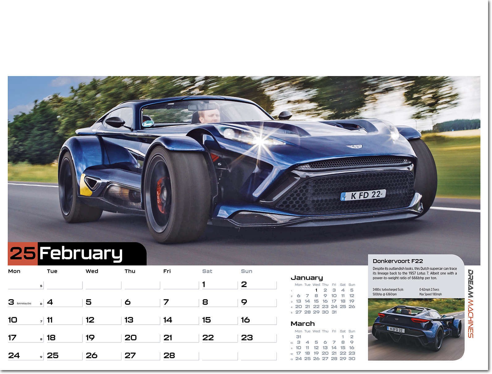 Dream Machines Wall Calendar