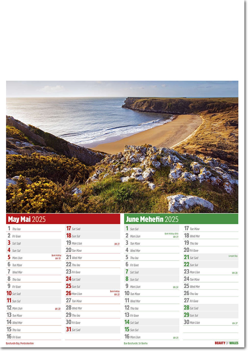 Beauty of Wales Calendar